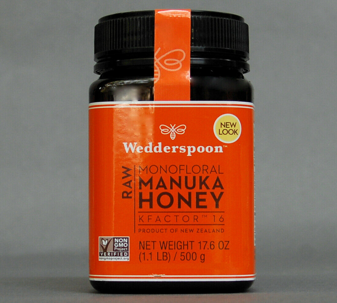 Wedderspoon 100% Raw Premium Manuka Honey Active Kfactor 16+ 17.6 Oz Jar