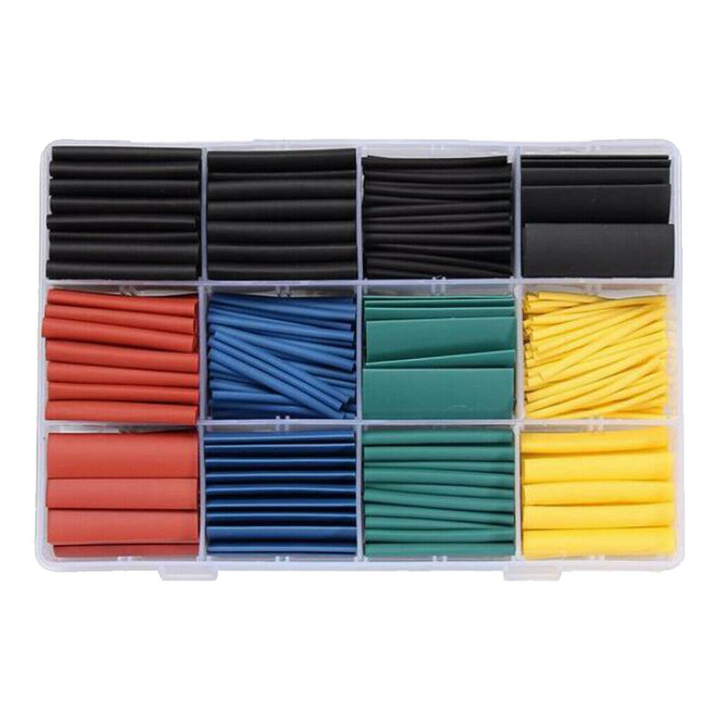 530 Pcs  Shrink Tube Assortment, Wire Cable Tubing Sleeve Wrap, 8 Sizes