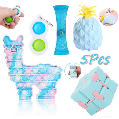 5pack Fidget Toy Set  Sensory Simple Dimple Bubble Stress Relief Kids Adults Us