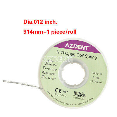 Dental Orthodontics Niti Open Coil Springs Dia.012 Inch, 914mm ---1 Piece /roll