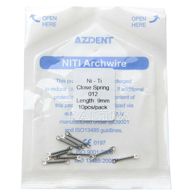 10pcs Dental Orthodontic Niti Closed Coil Spring Constant Force 0.012"*9mm