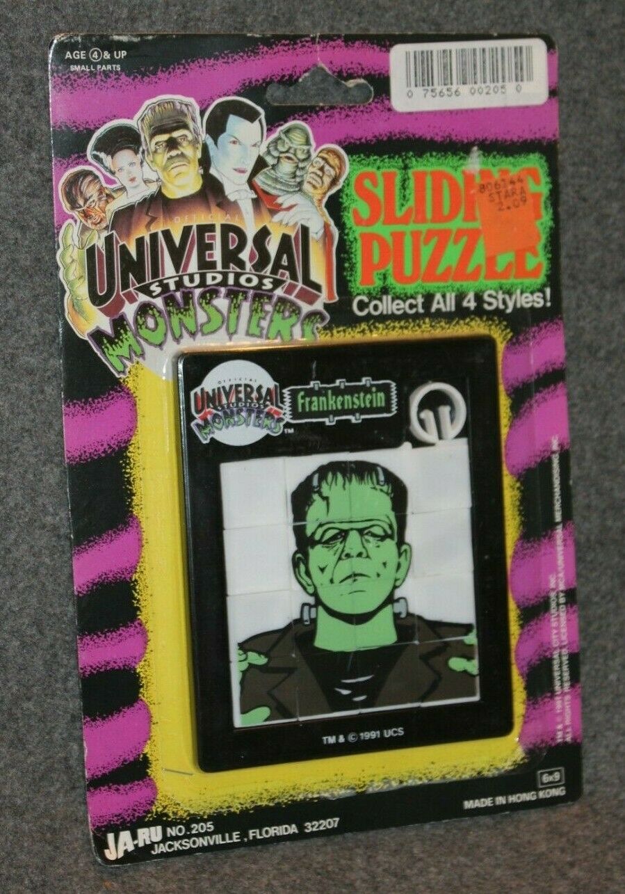Universal Studios Monsters Frankenstein Sliding Puzzle 1991 Ja-ru