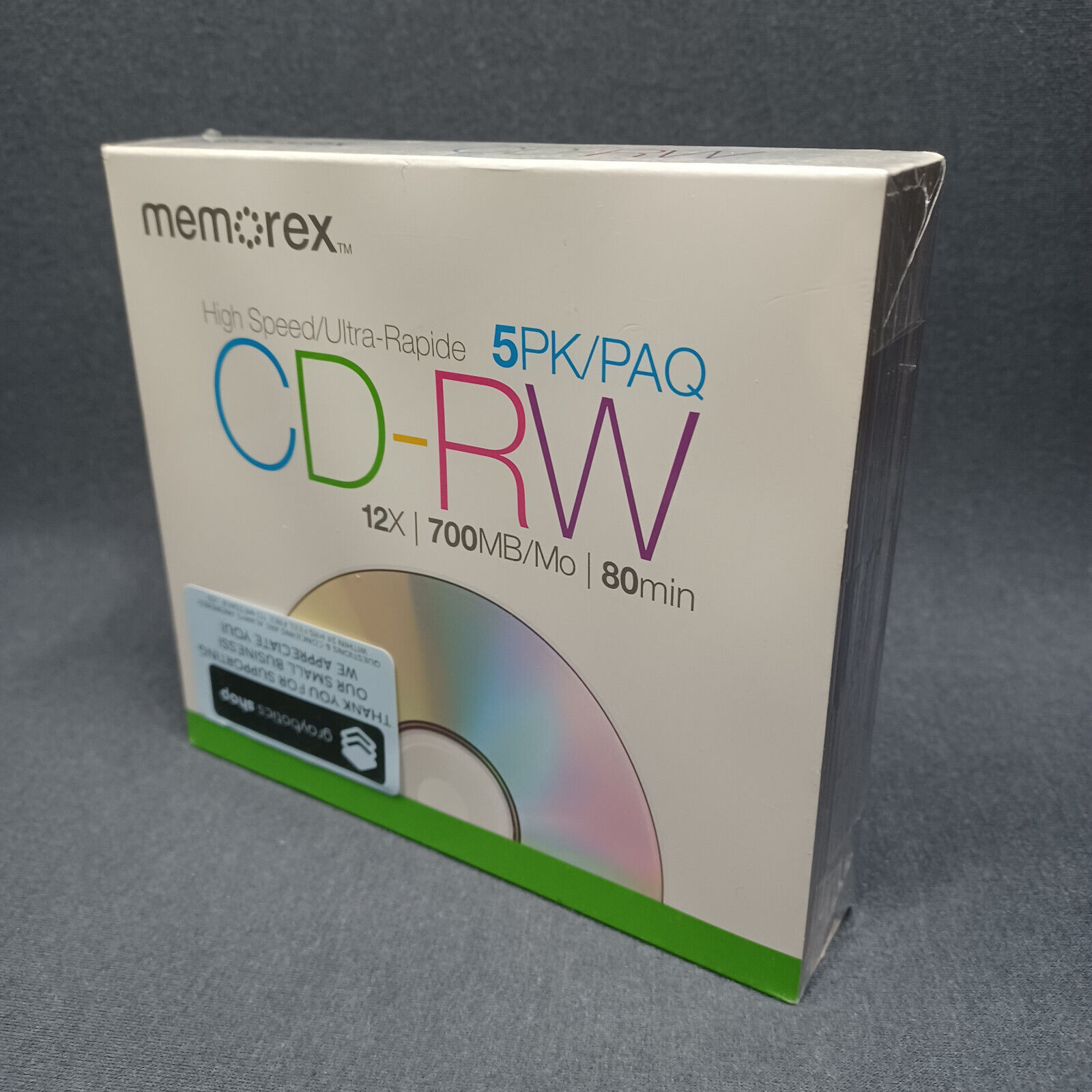 *new Sealed* 5pk Memorex Cd-rw 12x 700mb 80min With Jewel Cases 5-pack