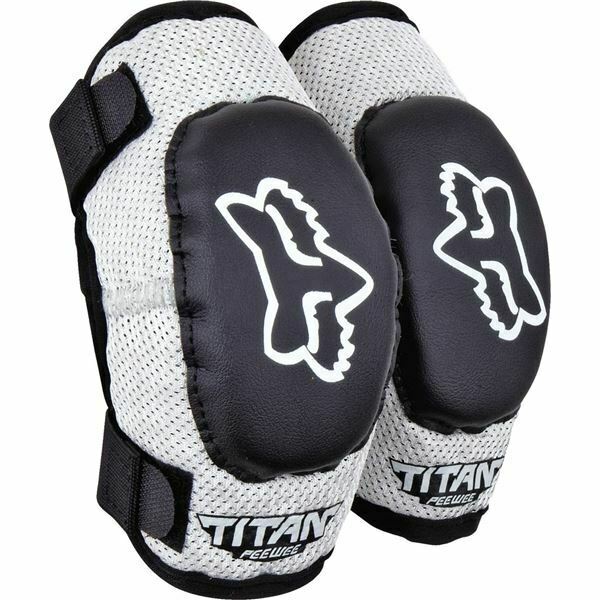 Fox Racing Titan Pee Wee Elbow Guards - Black/silver, All Sizes