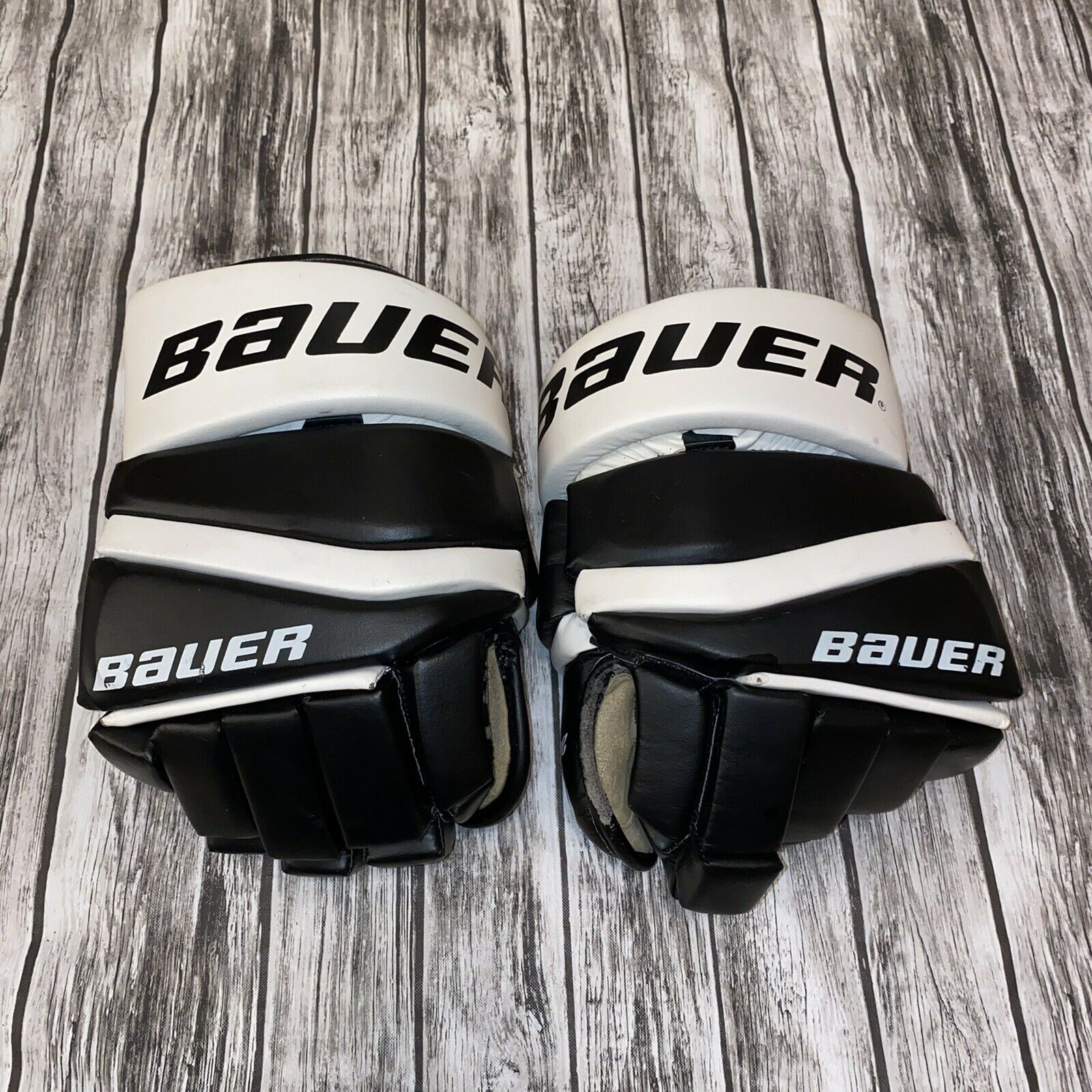 Bauer Supreme Hg 1000 Sr Adult Ice Hockey Gloves Black 14” 35.6 Cm
