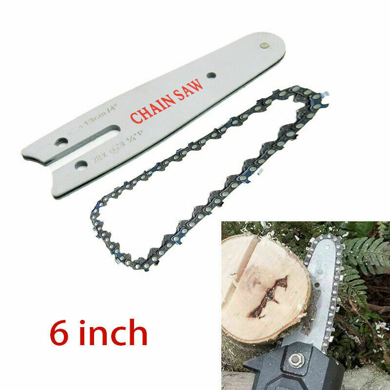 For Electric Chain Saw Chain+guide Bar 6" Chainsaw Chain /guide Bar Replacement