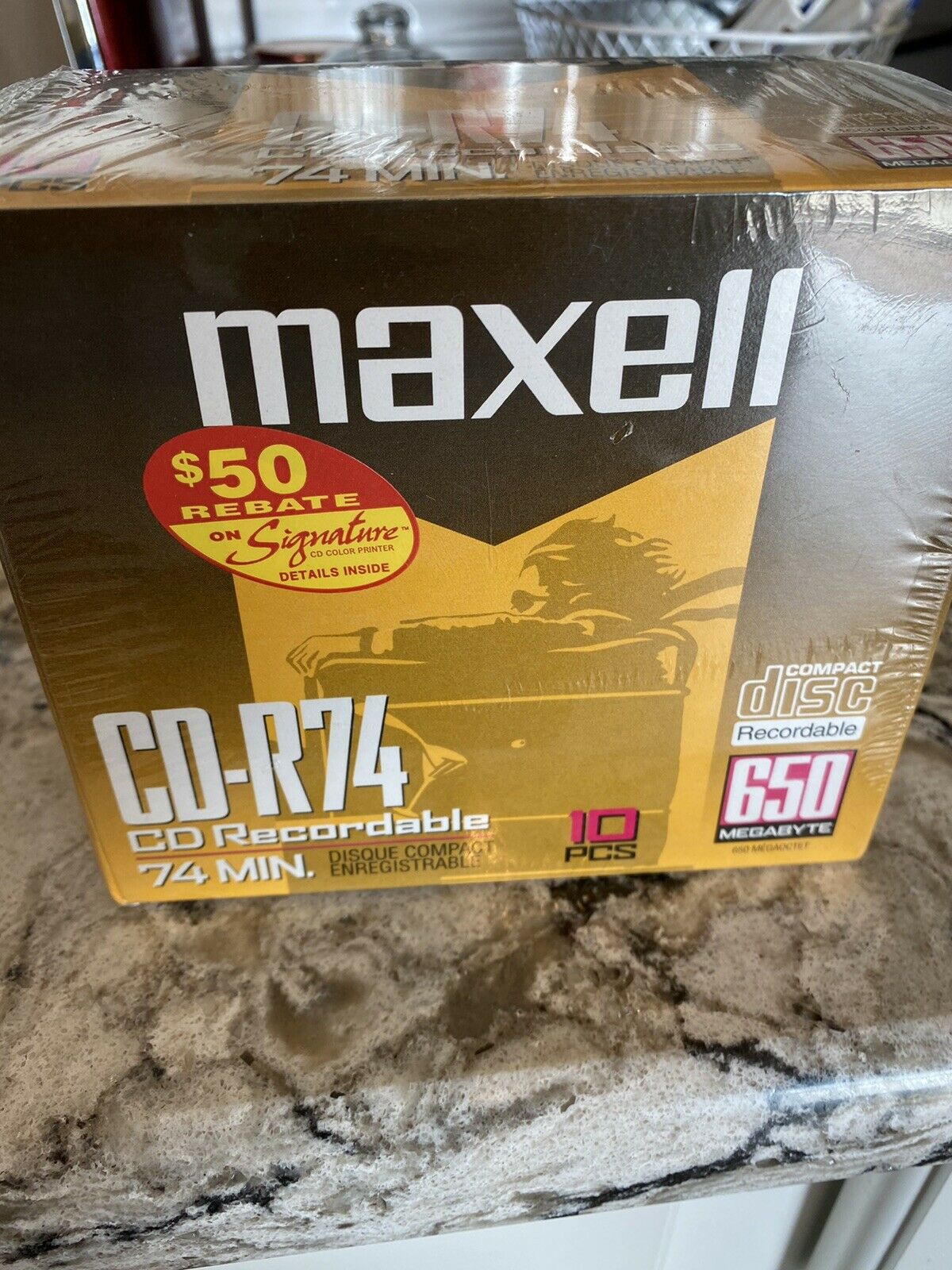 Maxell Cd-r74 Cd Recordable, 650 Megabyte 74 Minute 1 Pack Of 10 Pcs. New Sealed