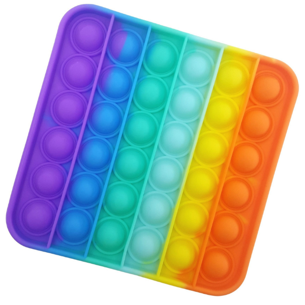 Push Pop Bubble It Sensory Fidget Rainbow Toy Autism Stress Relief Game