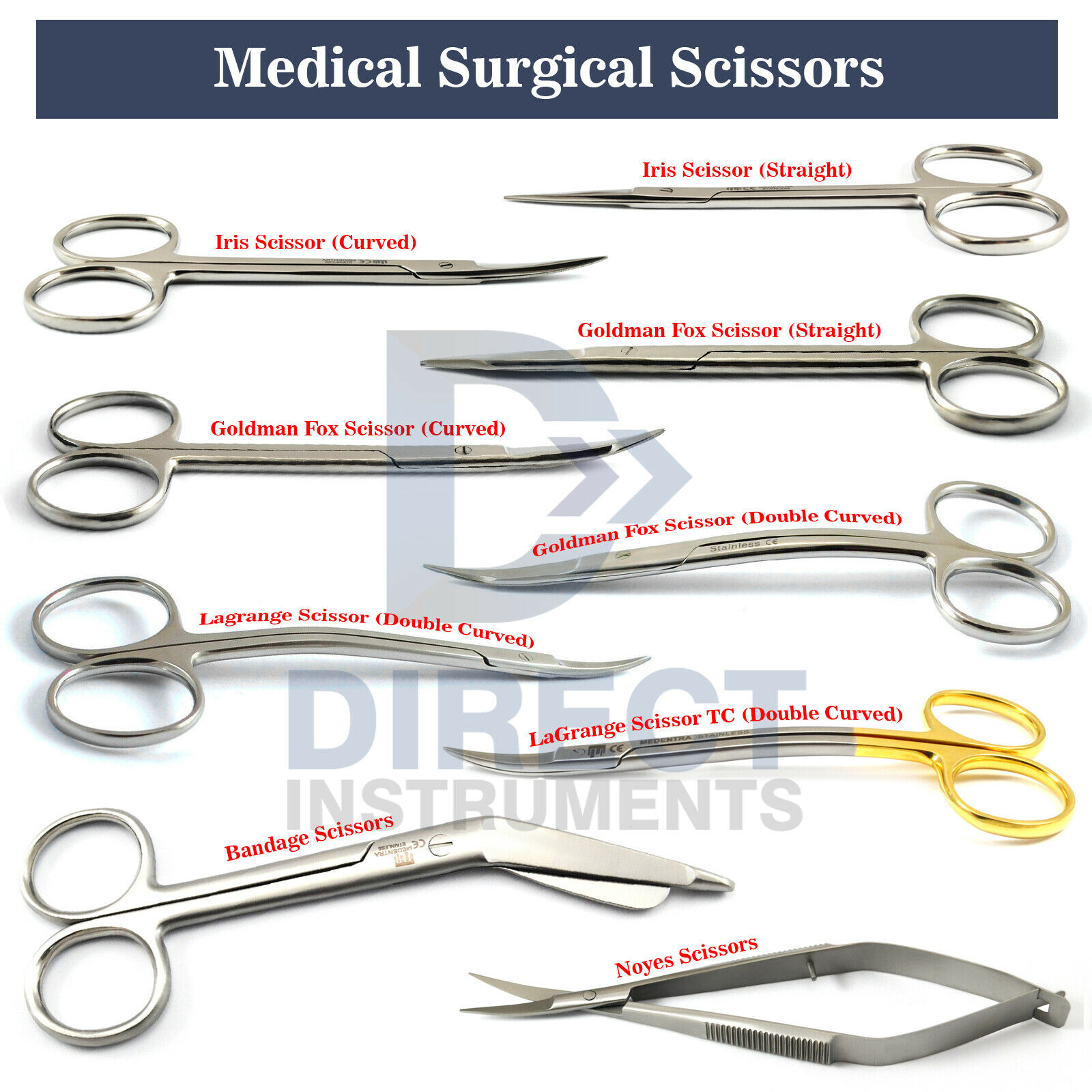 Medentra Surgical Scissors Medical Dental Veterinary Microsurgery Dissecting New
