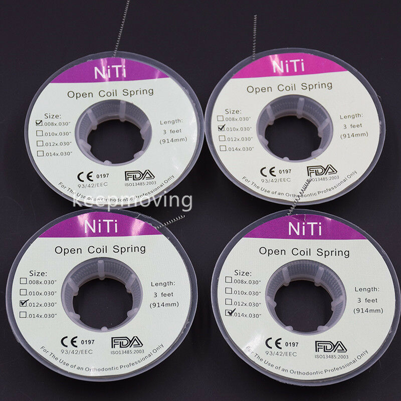 1 Roll Dental Orthodontic Niti Open Coil Spring 914mm Dia 0.008/0.010/.012/0.014