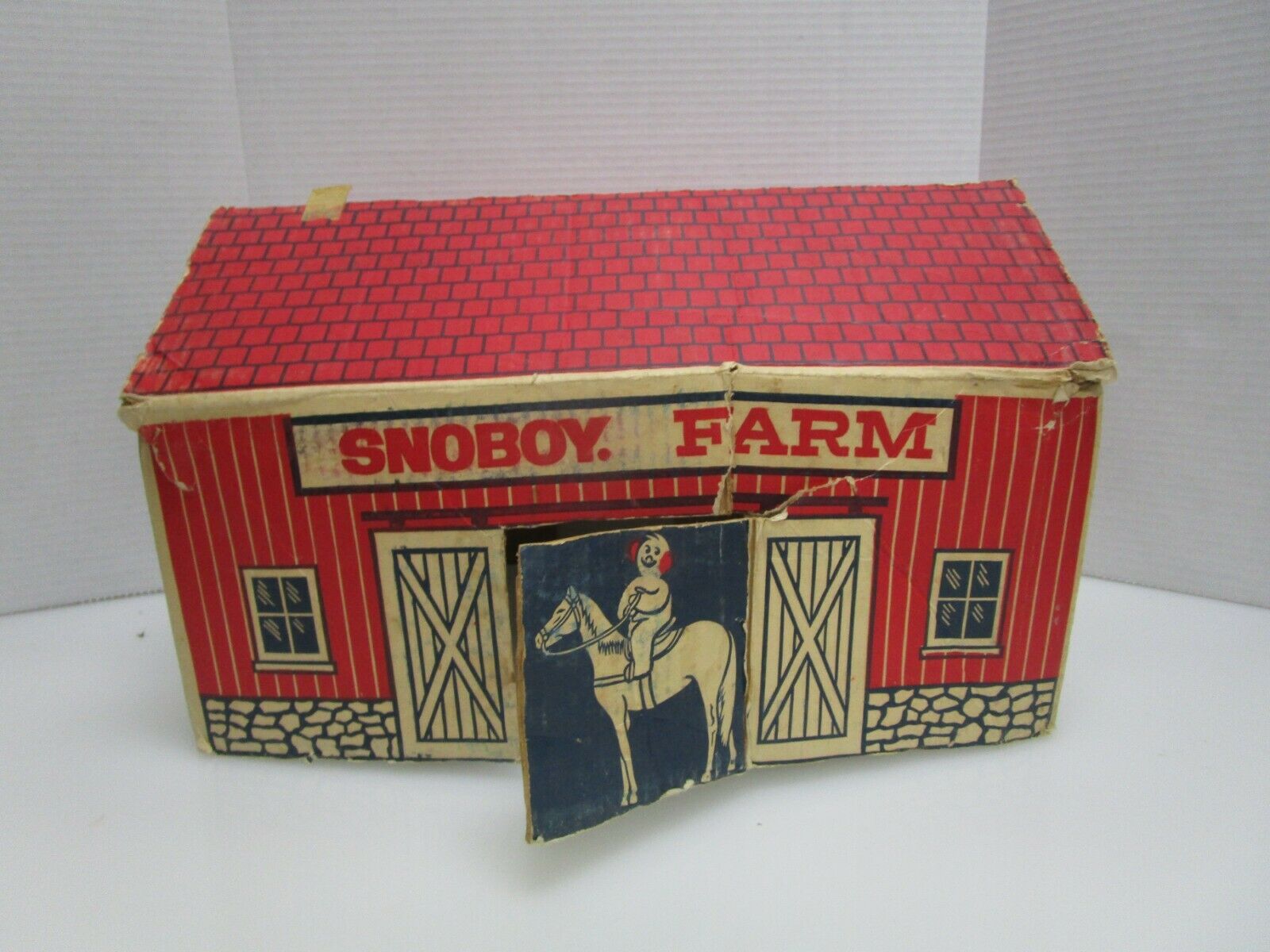 Vintage Snoboy Farms Washington Apples Red Cardboard Crate Fruit Box Usa