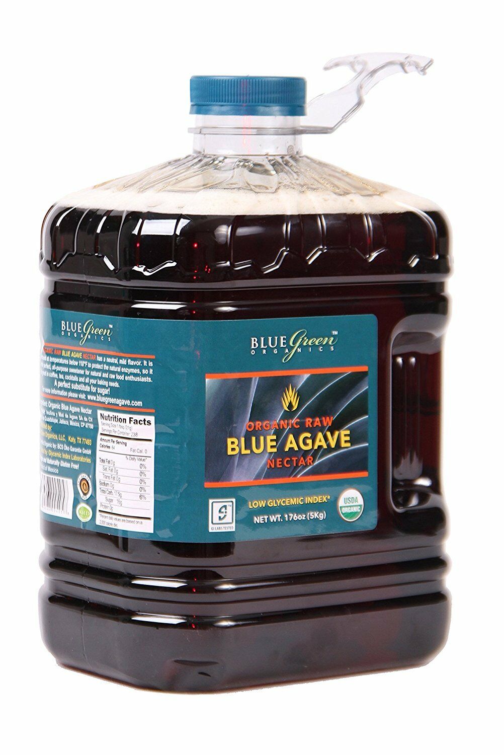 Raw Organic Agave Nectar, 1 Gallon, 176 Ounce