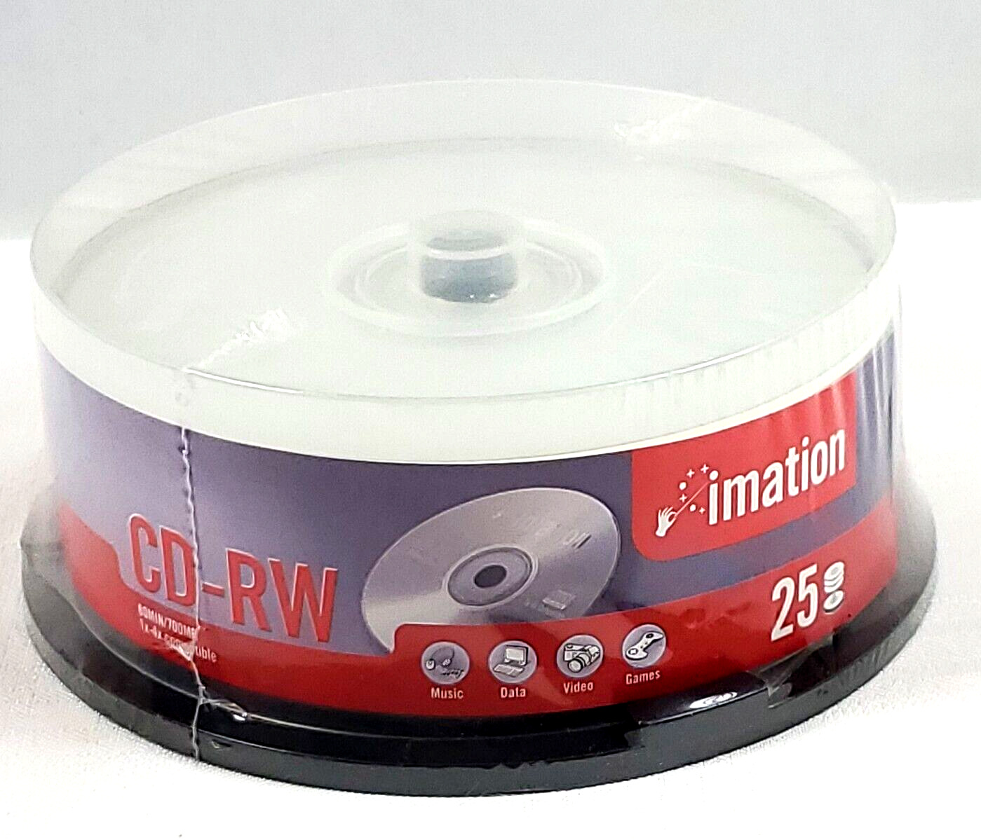Imation 700mb/80 Min Cd-rw Data Rewritable Media (25-pack) New Spindle