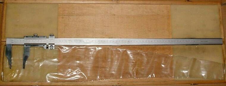 0 To 24" Stainless Steel Vernier Caliper - metric And Sae - Lightly Used