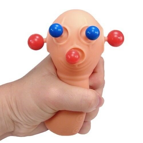 Panic Pete Eyes Bug Out Squeeze Toy Stress Relief Ball Popping Martian Bob New