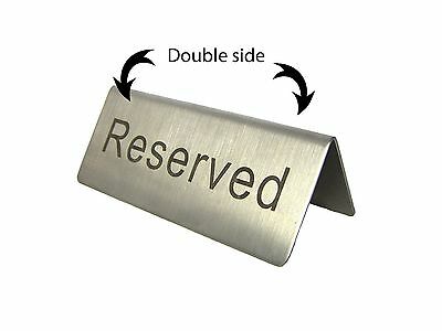 2 Pcs Stainless Steel Reserved Sign Table