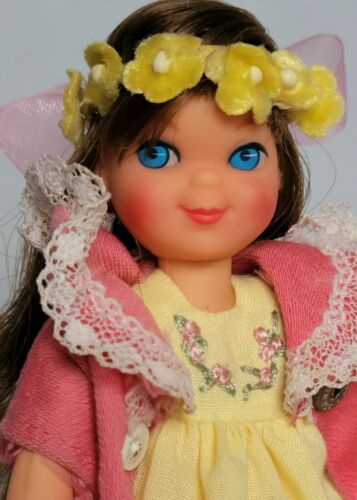 Vtg. Barbie Chris Friend Brunette Tutti #3550 In Sweet Summer Stroll Dress Set💐