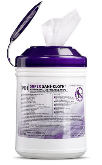 Pdi Super Sani-cloth Germicidal Disposable Cleaning Wipes Large Q55172 160/can