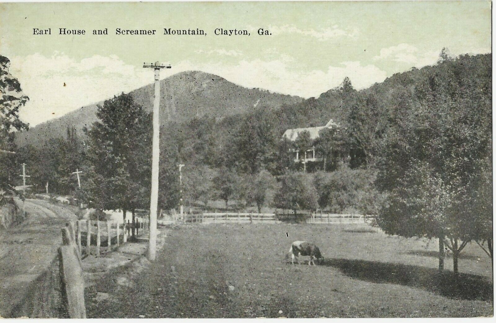 Earl House And Screamer Mountain, Clayton, Georgia, Ca. 1910