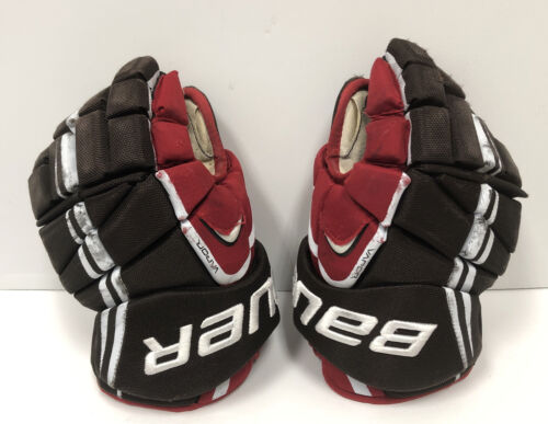 Bauer Vapor Apx Pro Stock Gloves - 14” Hockey Worn Brown