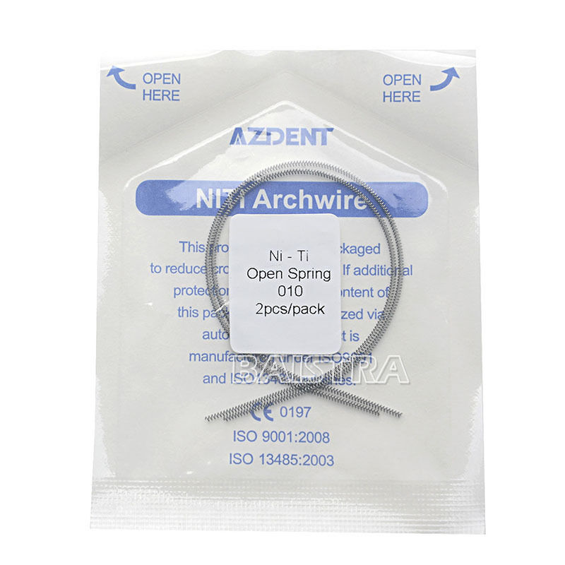 Dental Orthodontic Niti Alloy Open Coil Spring 0.010*180mm Azdent 2pcs/pack