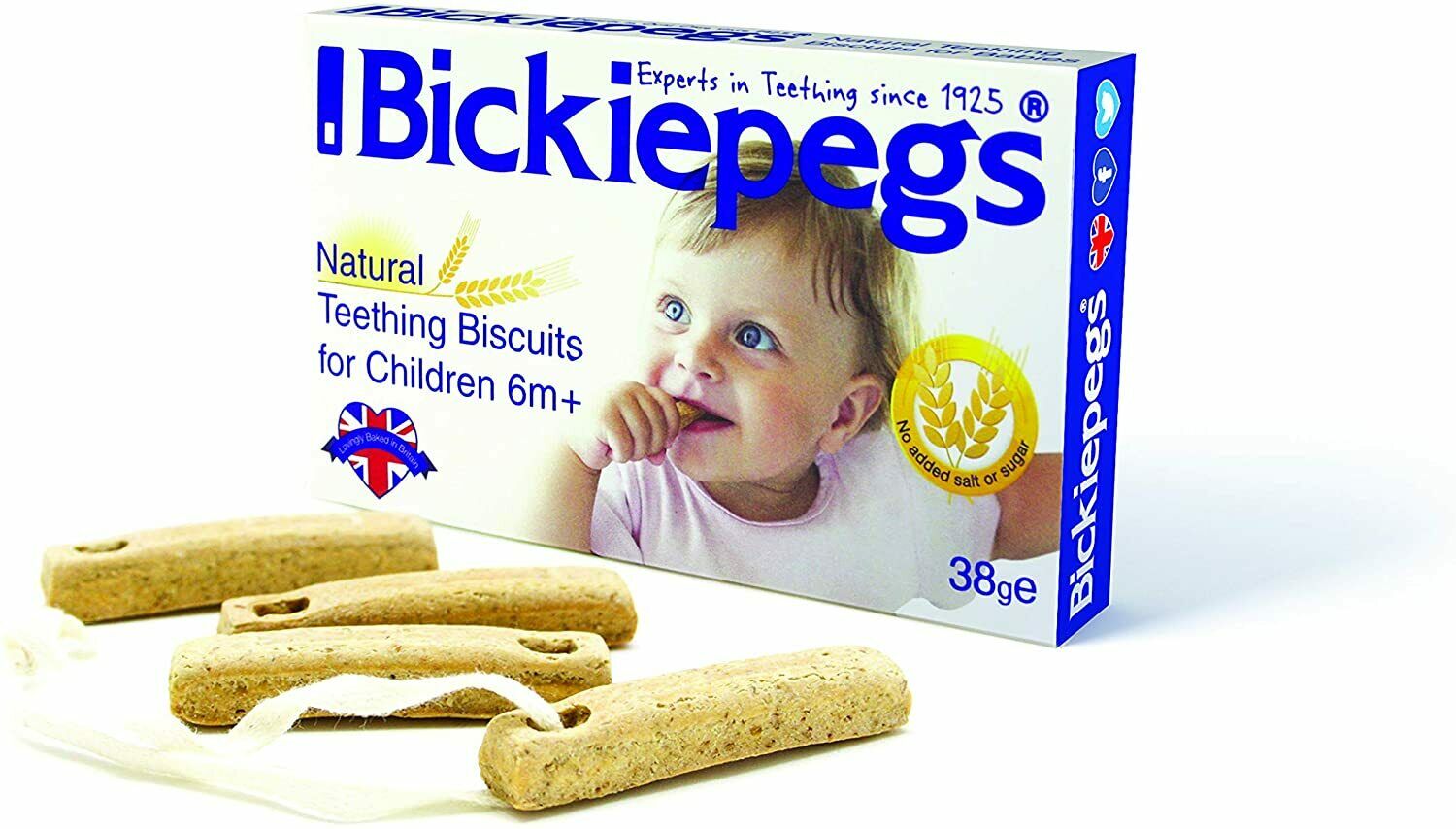 Bickiepegs Teething Biscuits 38g