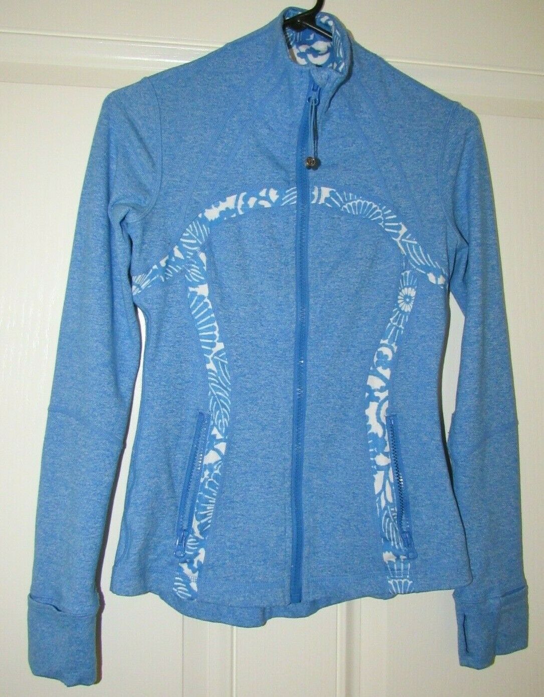 Lululemon Define Athletic Jacket Full Zip Heathered Blue Women's Size 4 $118