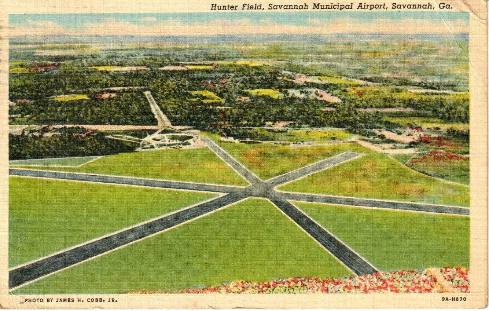 1941 Hunter Field, Savannah Municipal Airport In Savannah, Ga Georgia Pc