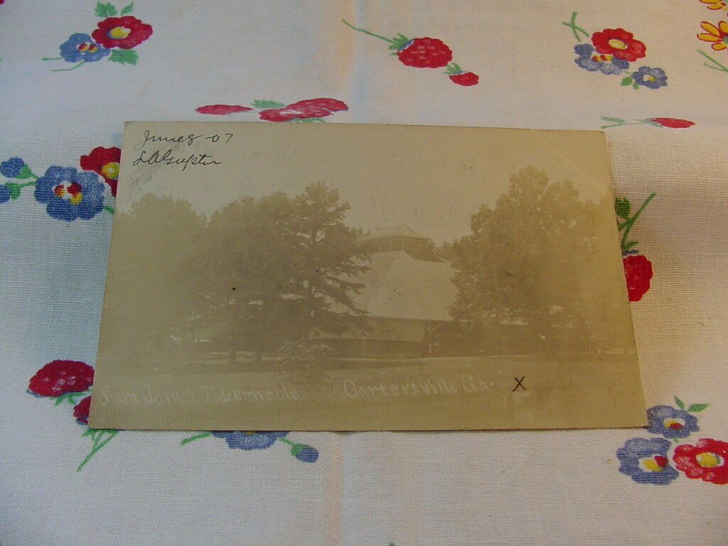 Circa 1907 Sam Jone's Tabernacle Cartersville Ga Real Photo Postcard J9