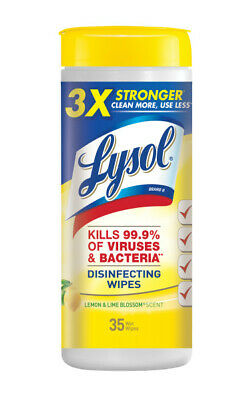 Lysol Disinfecting Wipes, Lemon - Lime Blossom 35 Ea (pack Of 2)