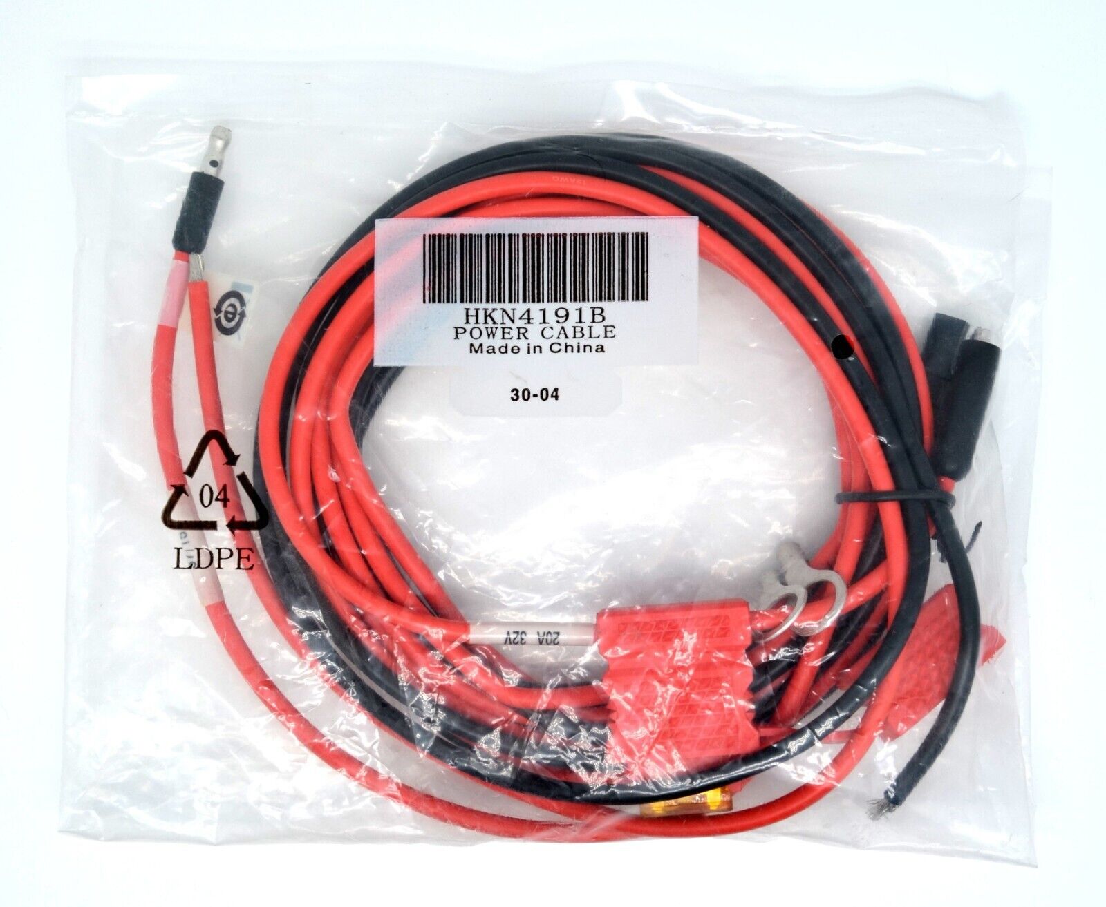 Hkn4191b New Oem Motorola Power Cable To Battery 10', 20a, 40-60w Radios