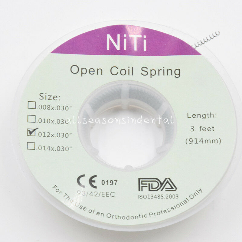 1 Pcs Dental Orthodontic Niti Open Coil Springs 914mm /3 Feet Dia.012*030'' Inch