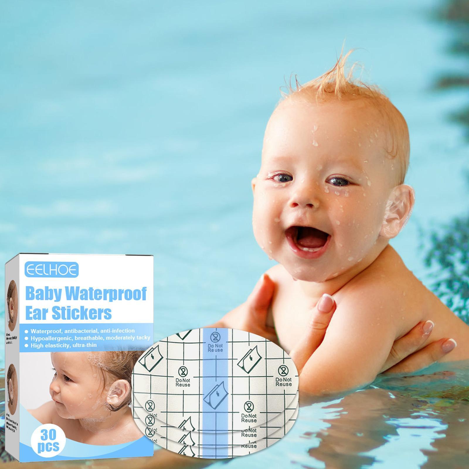 30/60pcs Baby Waterproof Ear Patch Baby Swimming Bath New Protect Ears