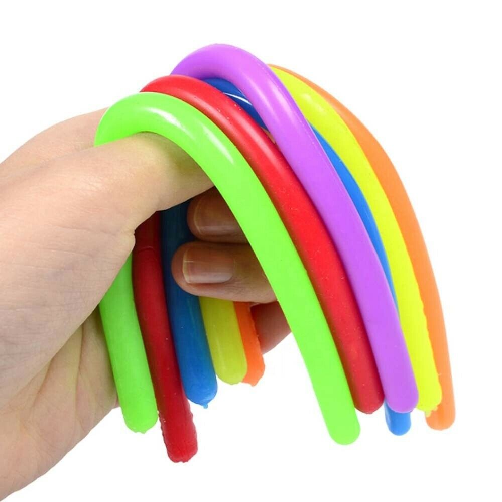 6 Pc Monkey Noodle Stretchy String Sensory Fidget Toys Pull Autism Add Adhd -usa