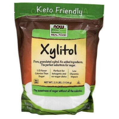 Now Foods Xylitol 2.5 Lbs Free Shipping. Made In Usa. Fresh