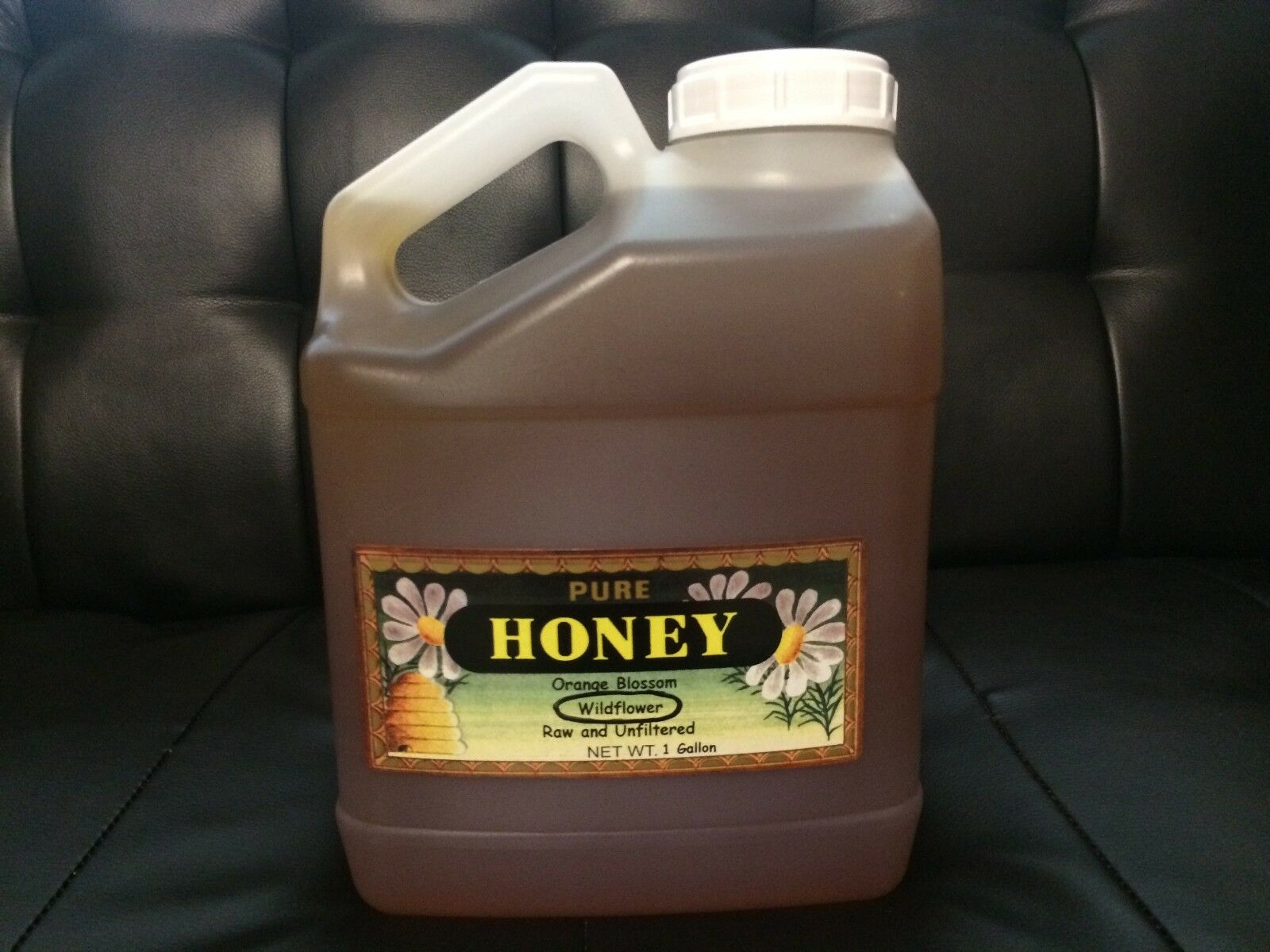1 Gallon Raw Wildflower Honey Pure,natural. 3+jugs=free Gift-rich Fresh