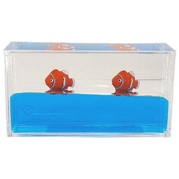 Liquid Motion Mini Aquarium Clown Fish Timer Fidget Visual Toy For Kids