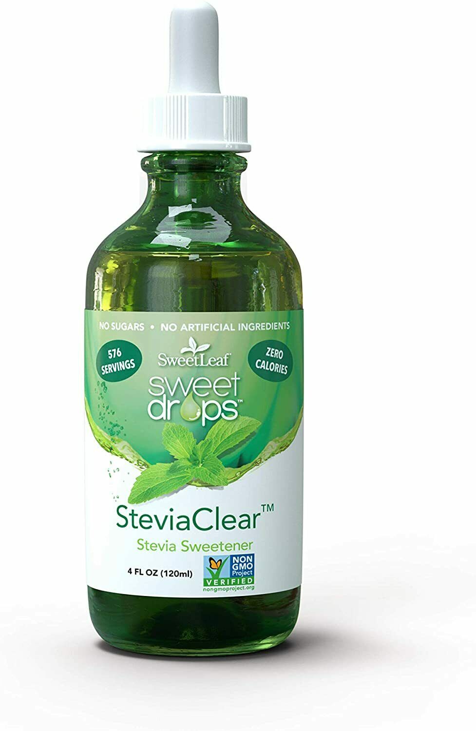 Sweetleaf Sweet Drops Liquid Stevia Sweetener Clear 4 Oz Large