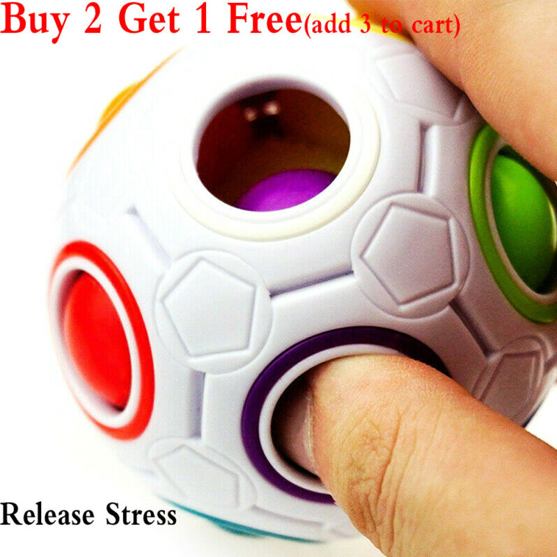 Intelligent Puzzle Rainbow Ball Stress Relief Fidget Toy Gift For Kids Adults