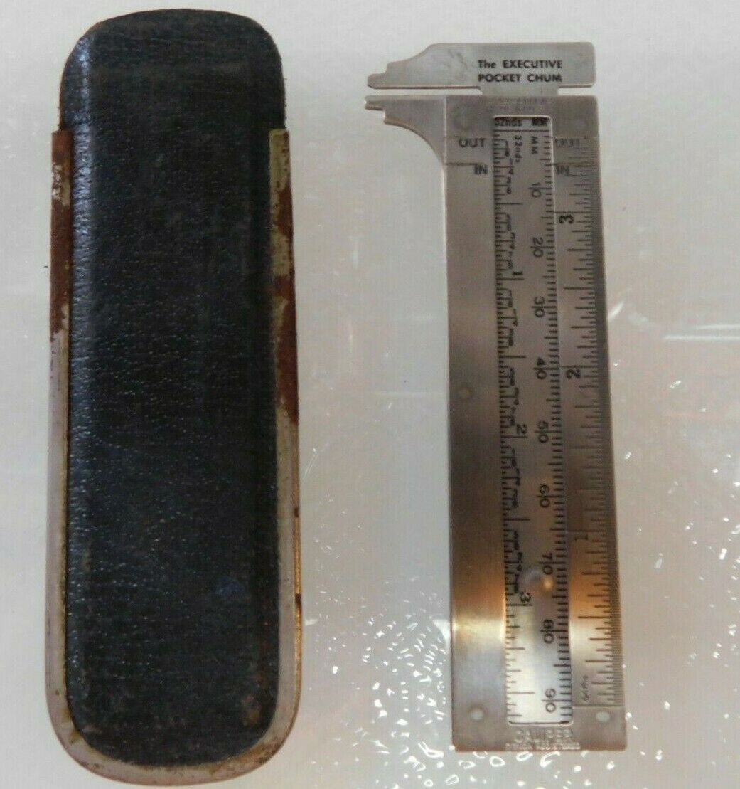 The Executive Pocket Chum Stainless Steel Pocket Slide Caliper. Usa Made