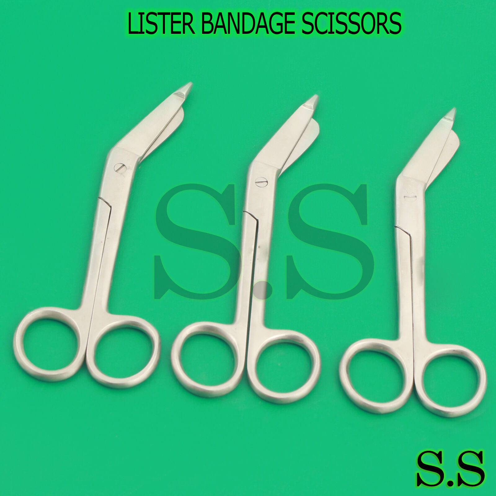 3 Lister Bandage Scissors 5.5" Surgical Medical Instruments
