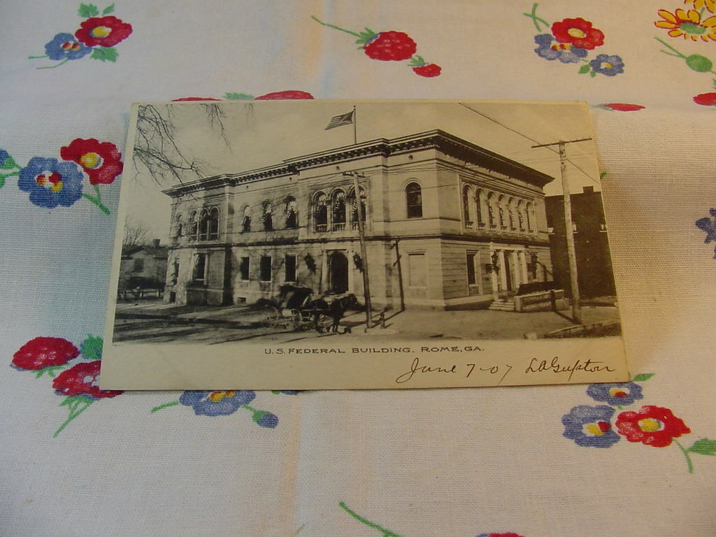 Circa 1907 U S Federal Building Rome Ga Georgia Postcard I68