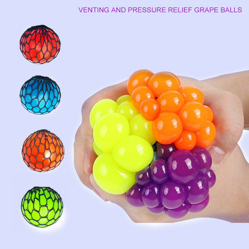 5cm Squishy Mesh Sensory Stress Reliever Ball Toy Autism Squeeze Anxiety Fidget